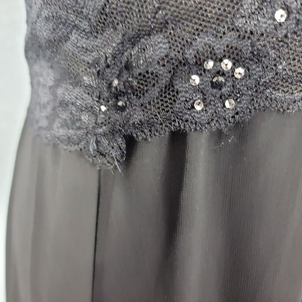 Signature Size 10 by Robbie Bee Black Chiffon Lace Maxi Dress *read* - Picture 10 of 16